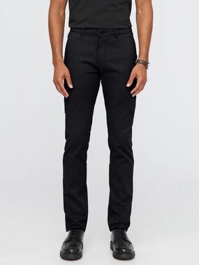 DU/ER Men’s  NuStretch Slim Straight Trouser - Black W32 L32